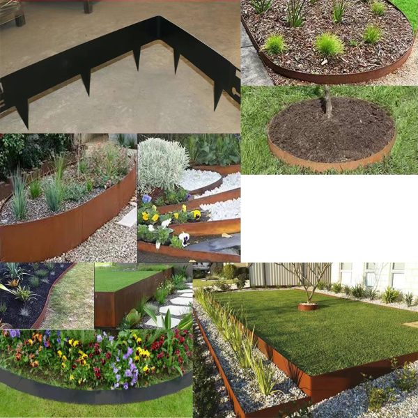 Garden Edging Corten Steel 3M Long 10CM Tall With 8CM Teeth （2mm thick） - Image 2