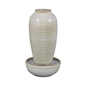Ripple Ribbed Urn Fountain Water Feature Water Fountain MZ16410BA