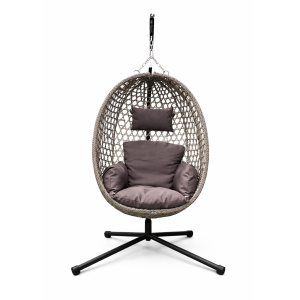 6407 Grey Foldable Nest Egg Chair with Cushion