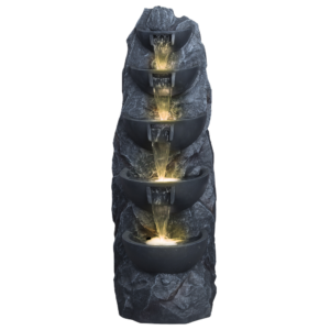DW258007 Raven Rock 5 Tier Rock Bowl Cascade Water Feature