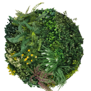 R017-75 Artificial Flower Green Wall Disc UV 75CM
